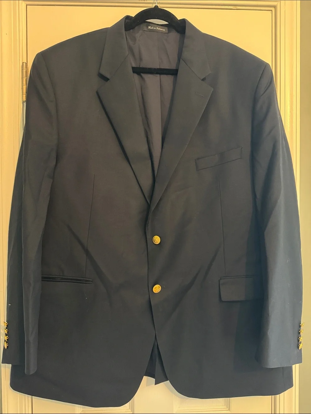 Ralph Lauren Navy Blazer with Gold-Tone Buttons